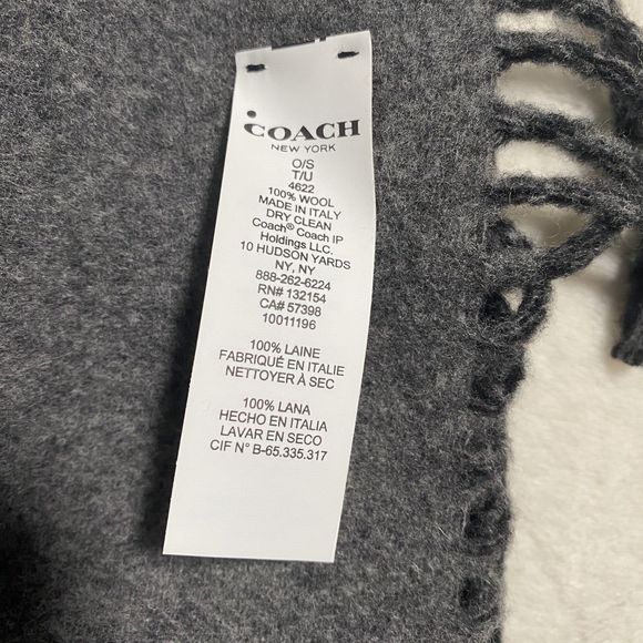 Coach Women's Horse & Carriage Double Face Oversized Muffler Wool Made in Italy - Picture 4 of 6